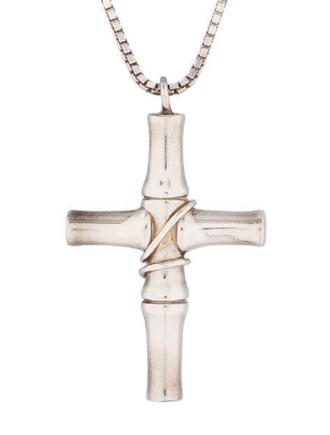 gucci 459358 gg necklace|Gucci bamboo cross necklace.